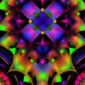 Colorful Fractal Art with Modern Shapes