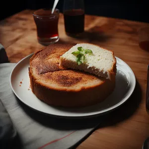 Delicious Cake Plate Meal in Restaurant