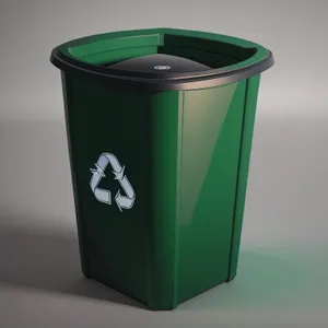 Plastic Garbage Bin Container Object