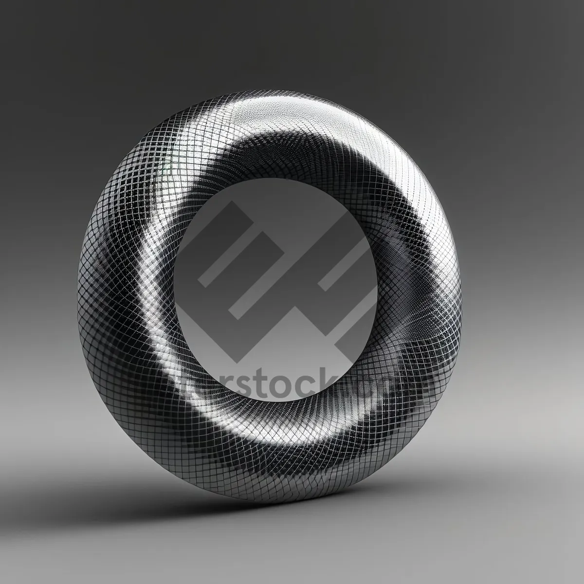 Picture of Black Grid Halftone Circle Design: Tech Metal Texture.