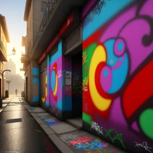 Vibrant Alleyway Illuminated with Stunning Lights