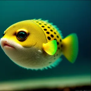 Pufferfish in Colorful Underwater Reef