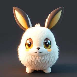 Fluffy Bunny with Playful Ears