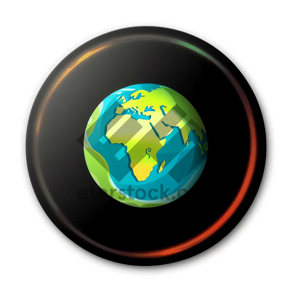 Picture of Round glossy web buttons set for push action.