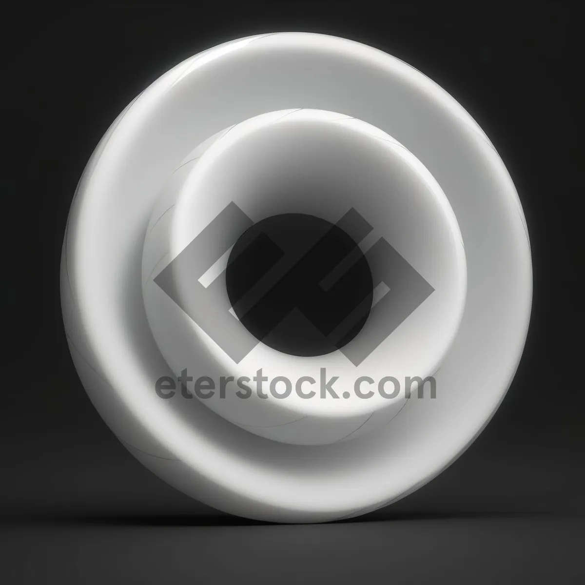 Picture of Shiny Black 3D Round Web Button