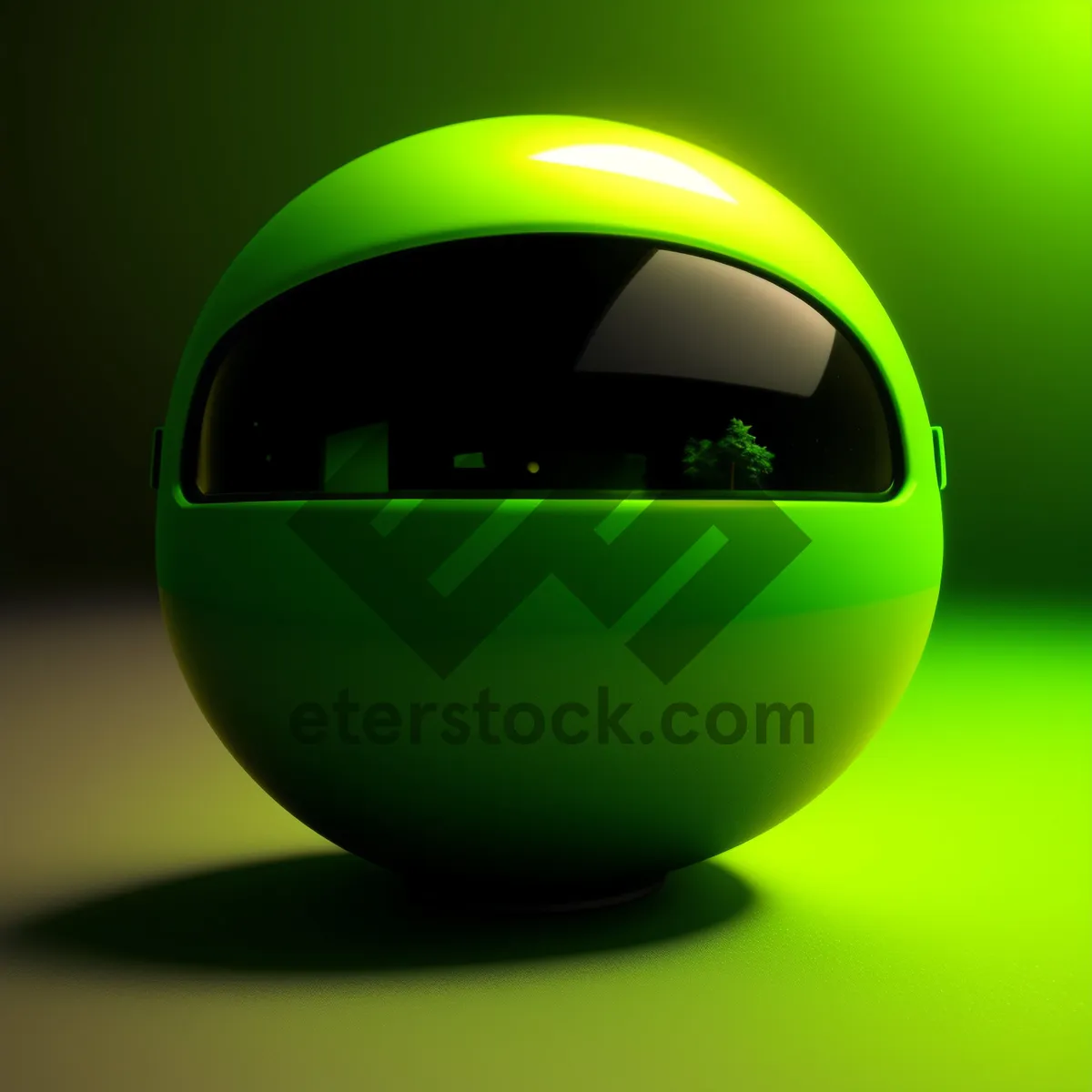 Picture of Shiny Globe Icon: Glassy and Solid Sphere