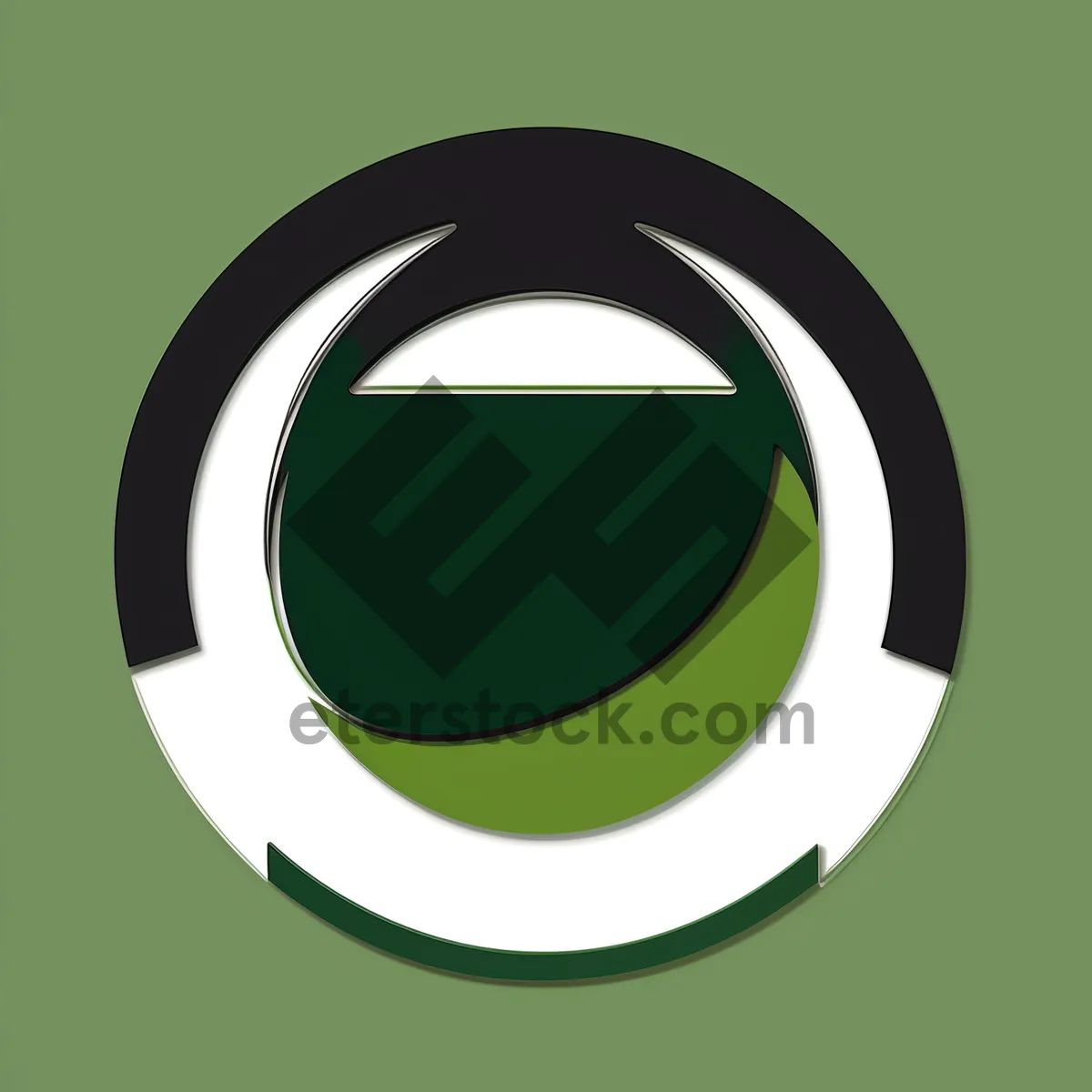 Picture of Shiny 3D Circle Logo Design with Reflection