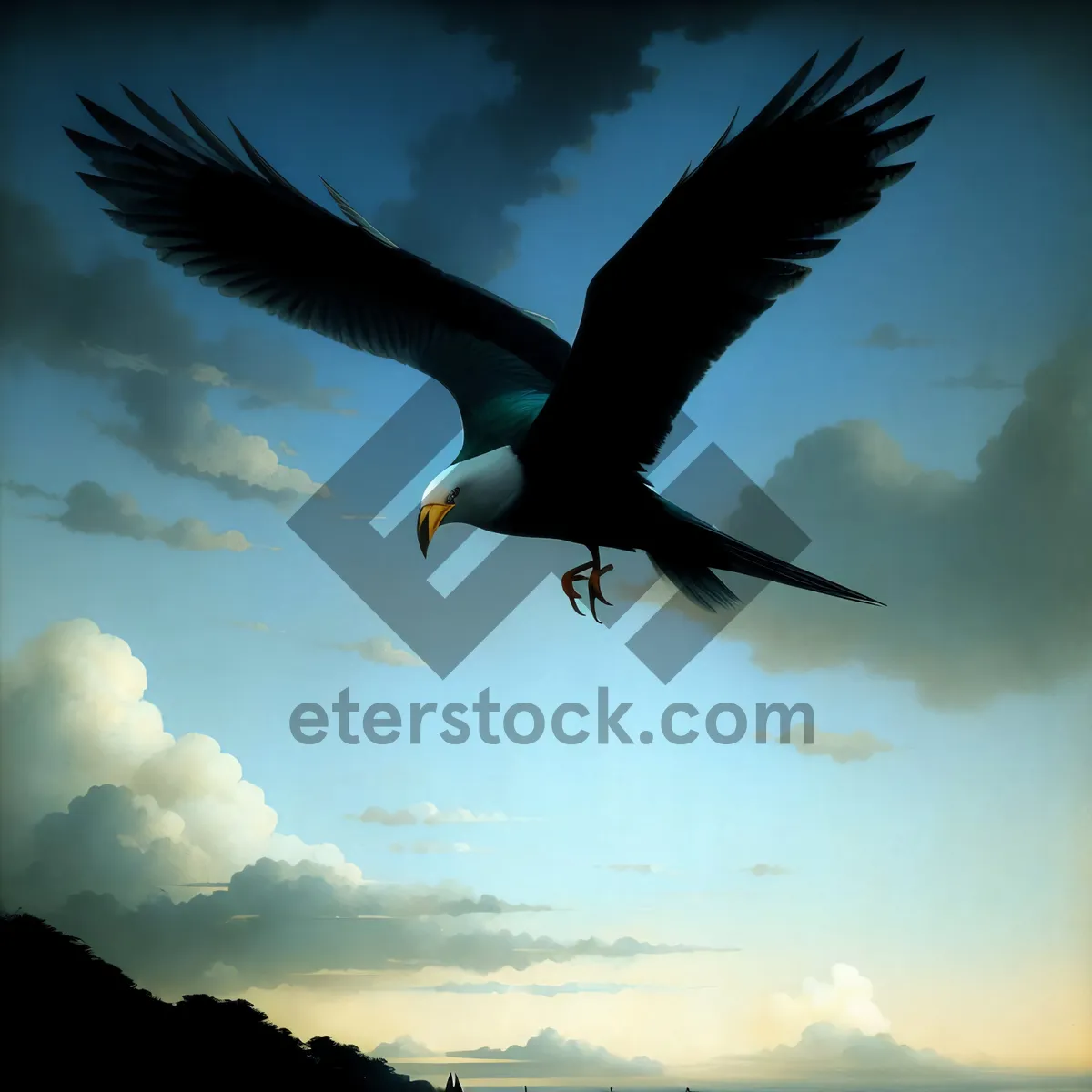 Picture of Soaring Free: Majestic Bald Eagle in Flight