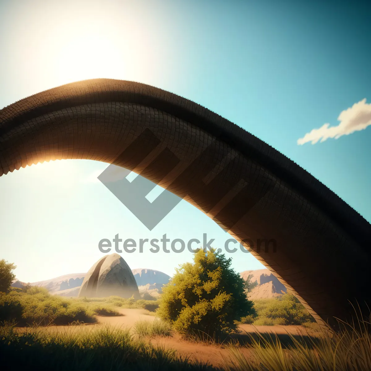 Picture of Sunset Reflection on Car Mirror, Scenic Drive