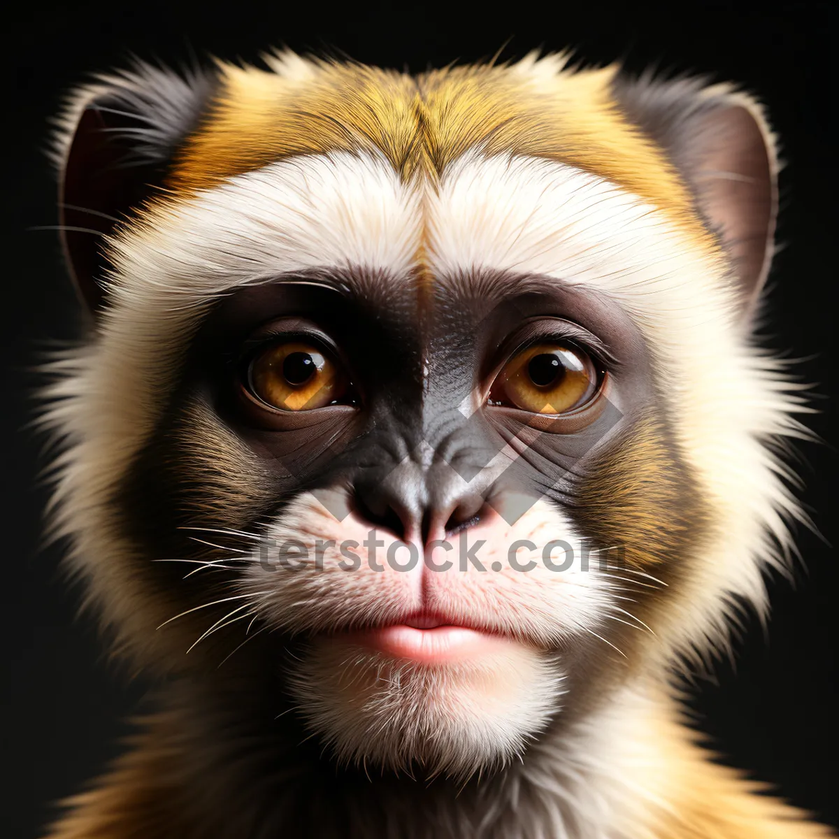 Picture of Furry Primate with Captivating Eyes - Wildlife Portrait