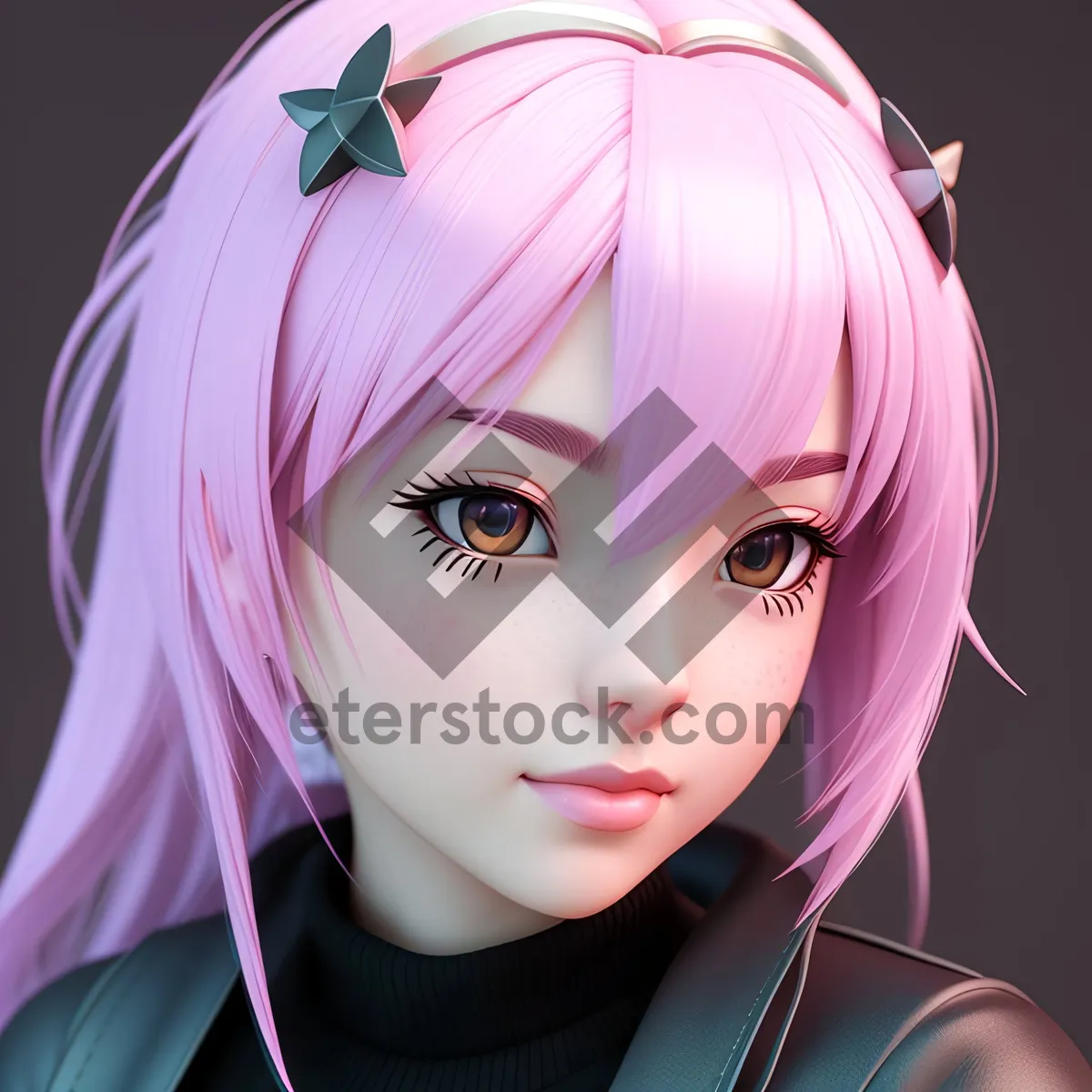 Picture of Stunning Blonde Model with Flawless Makeup and Seductive Eyes