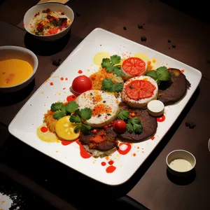 Gourmet Salad Plate with Fresh Vegetables and Cheese