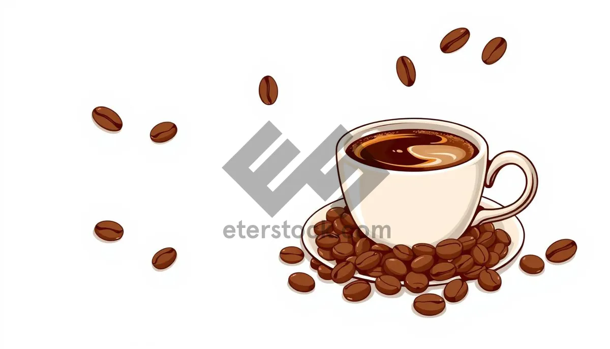 Picture of Dark roasted espresso in black ceramic cup.