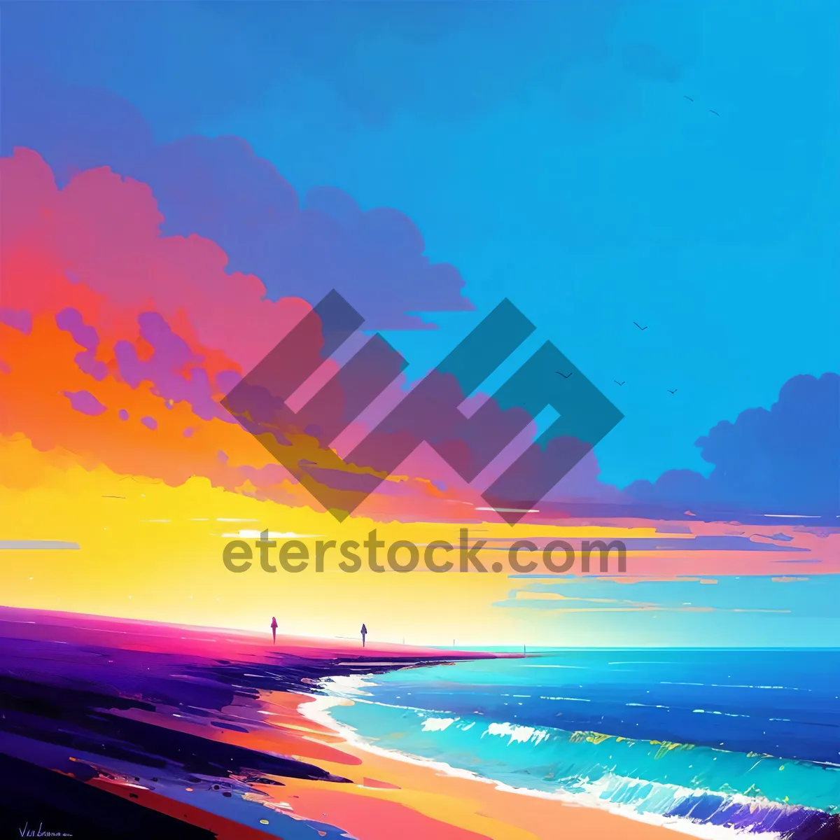 Picture of Serene Sunset over Tropical Beach