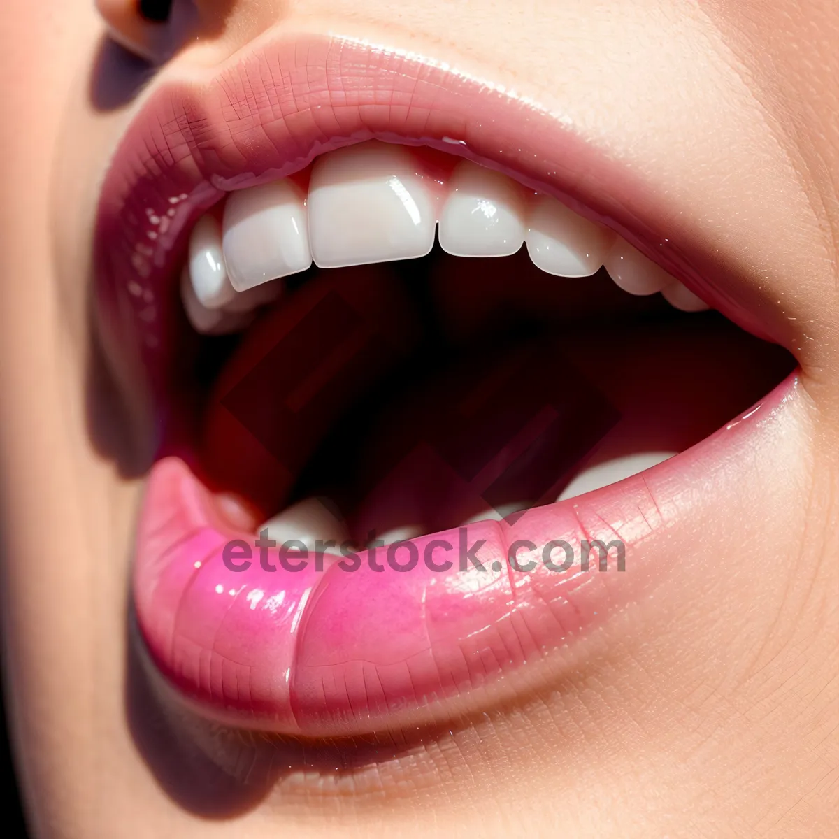 Picture of Pretty lips with vibrant lipstick