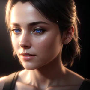 Seductive Brunette Beauty with Captivating Eyes