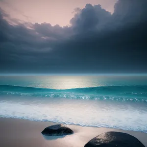 Sandy Beach Bliss under a Turquoise Sky