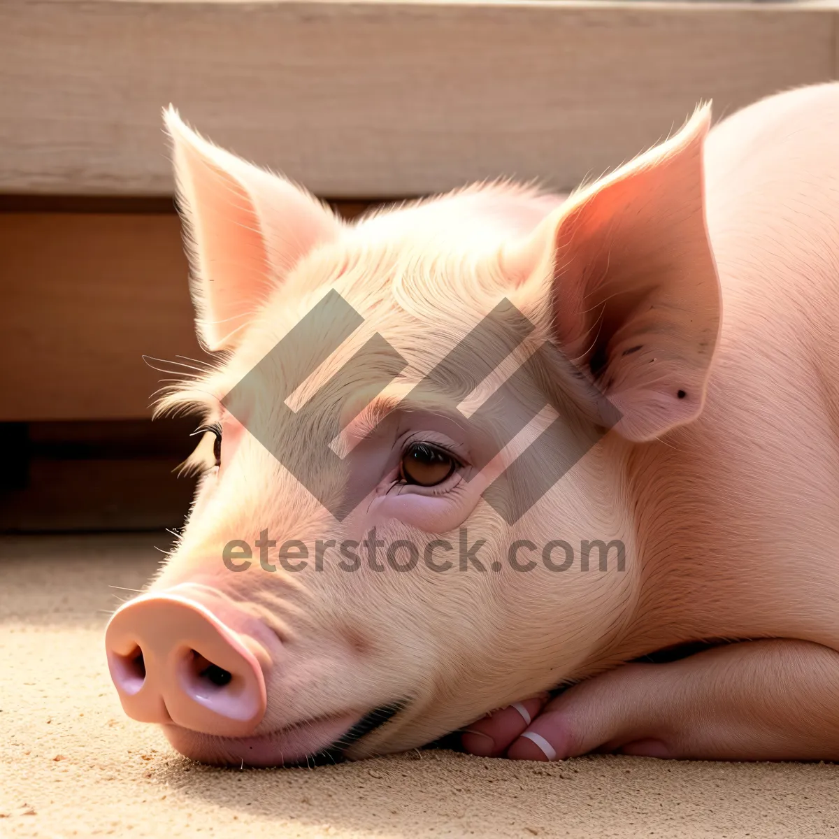 Picture of Pink Piglet on Farm