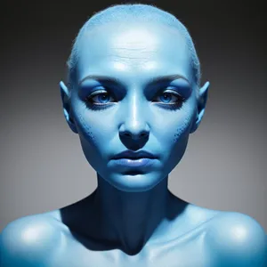 Expressive Mannequin Bust Sculpture with Close-Up Facial Features