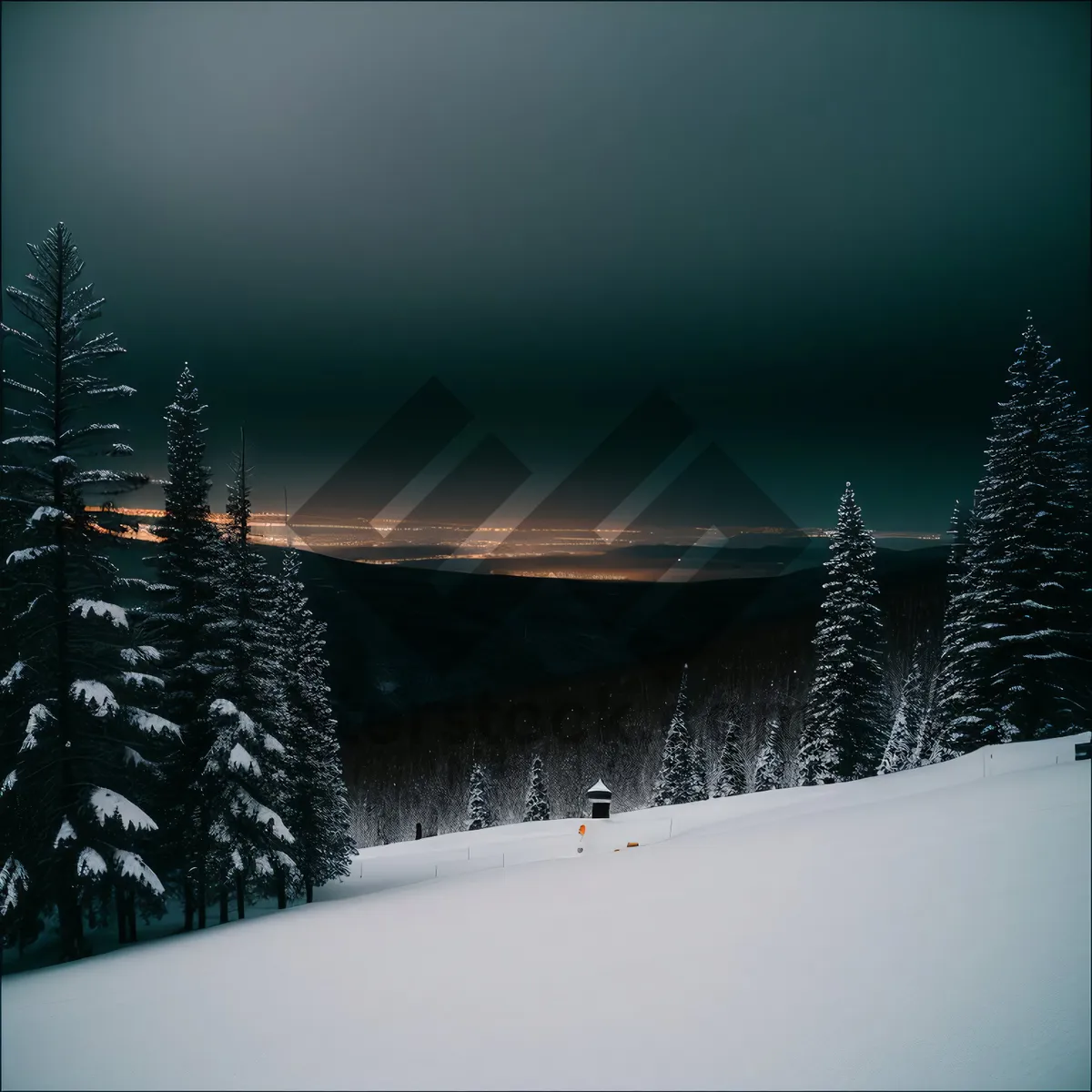 Picture of Winter Wonderland: Majestic Snowy Mountain Landscape