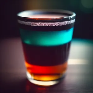 Frosted Beer Glass on Bar Counter