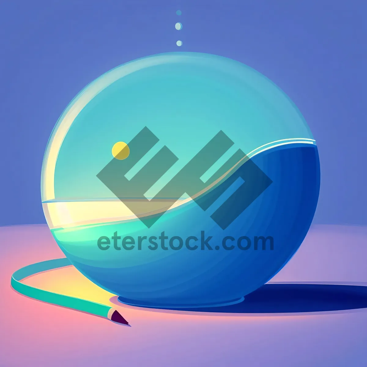 Picture of Patriotic Glowing Globe Icon Design: Vibrant Earth Satellite