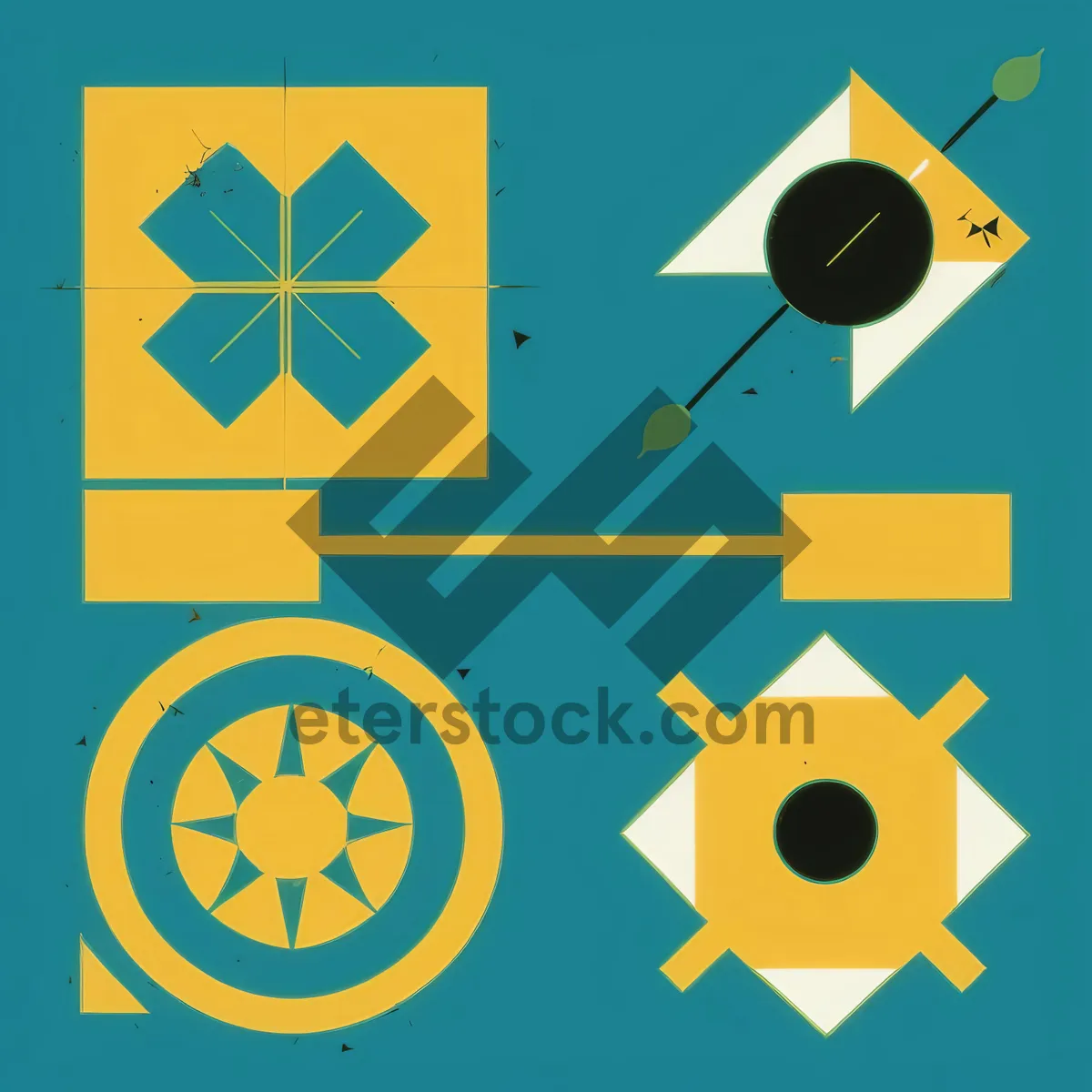 Picture of Cartoon pirate symbol icon - Jolly Roger sign