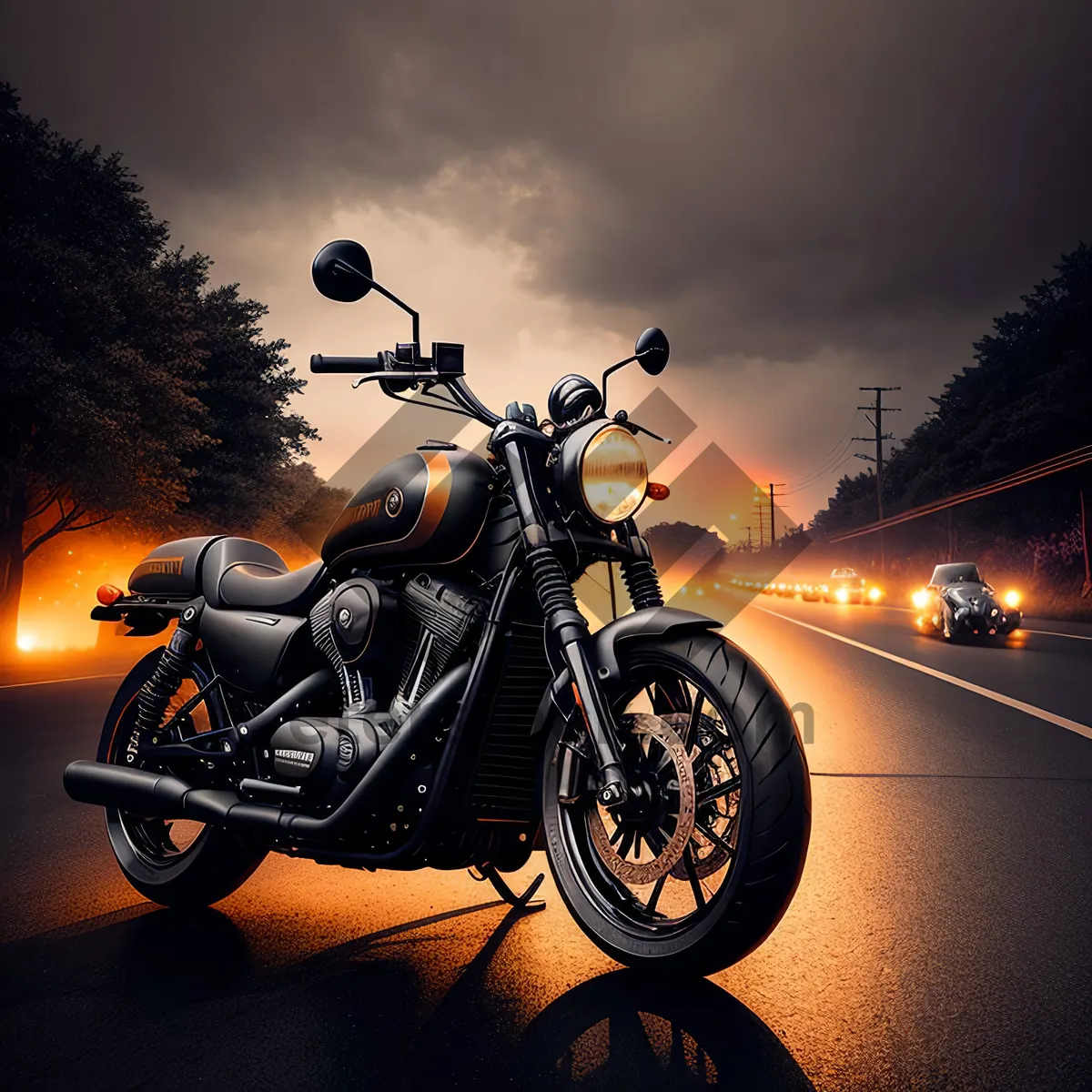 Picture of Fast Ride on the Open Road: Motorcycle Speed