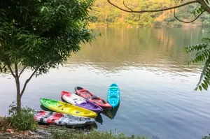 Sea Kayak on Beach Shore