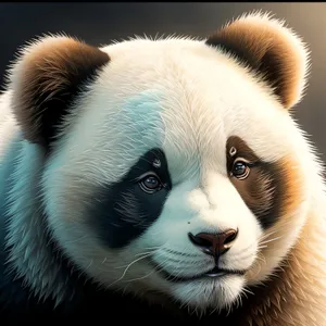 Majestic Giant Panda: Furry Wildlife Predator with a Cute Nose