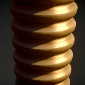 Energetic Light Sculpture - Stacked Stone Coil