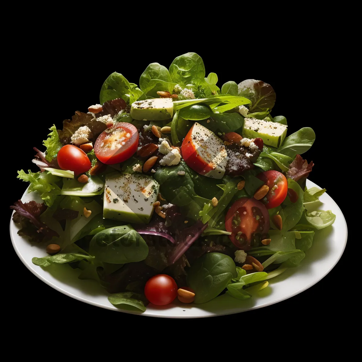 Picture of Healthy grilled vegetable salad with fresh cherry tomatoes