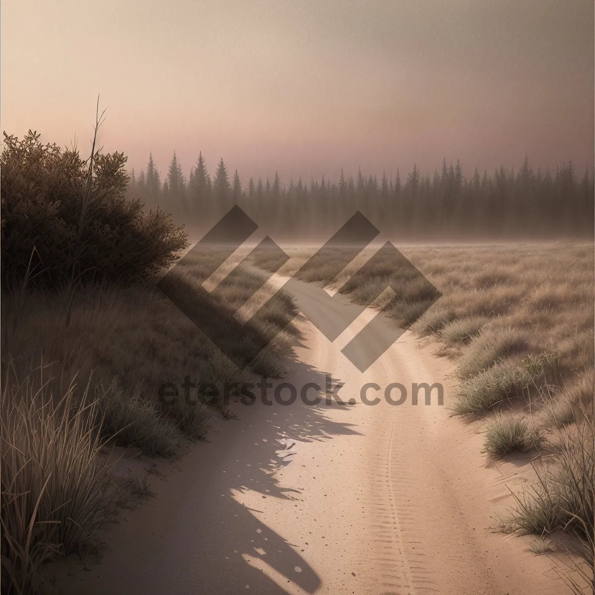 Picture of Golden Sands Sunset Over Calm Waters
