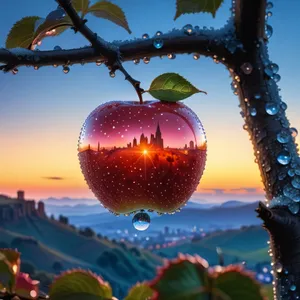 Fresh and juicy red delicious apple for health