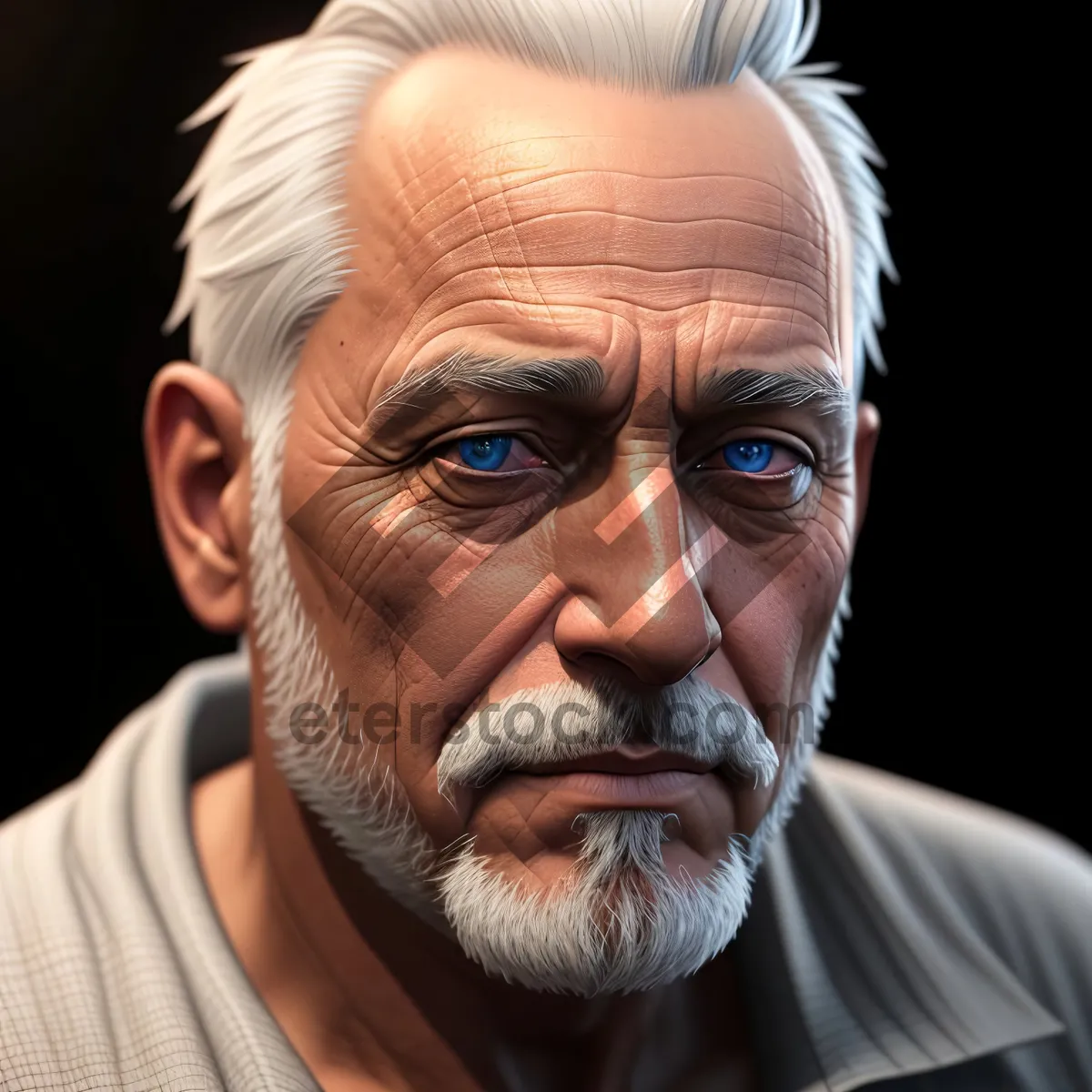 Picture of Senior Man with Intense Gaze