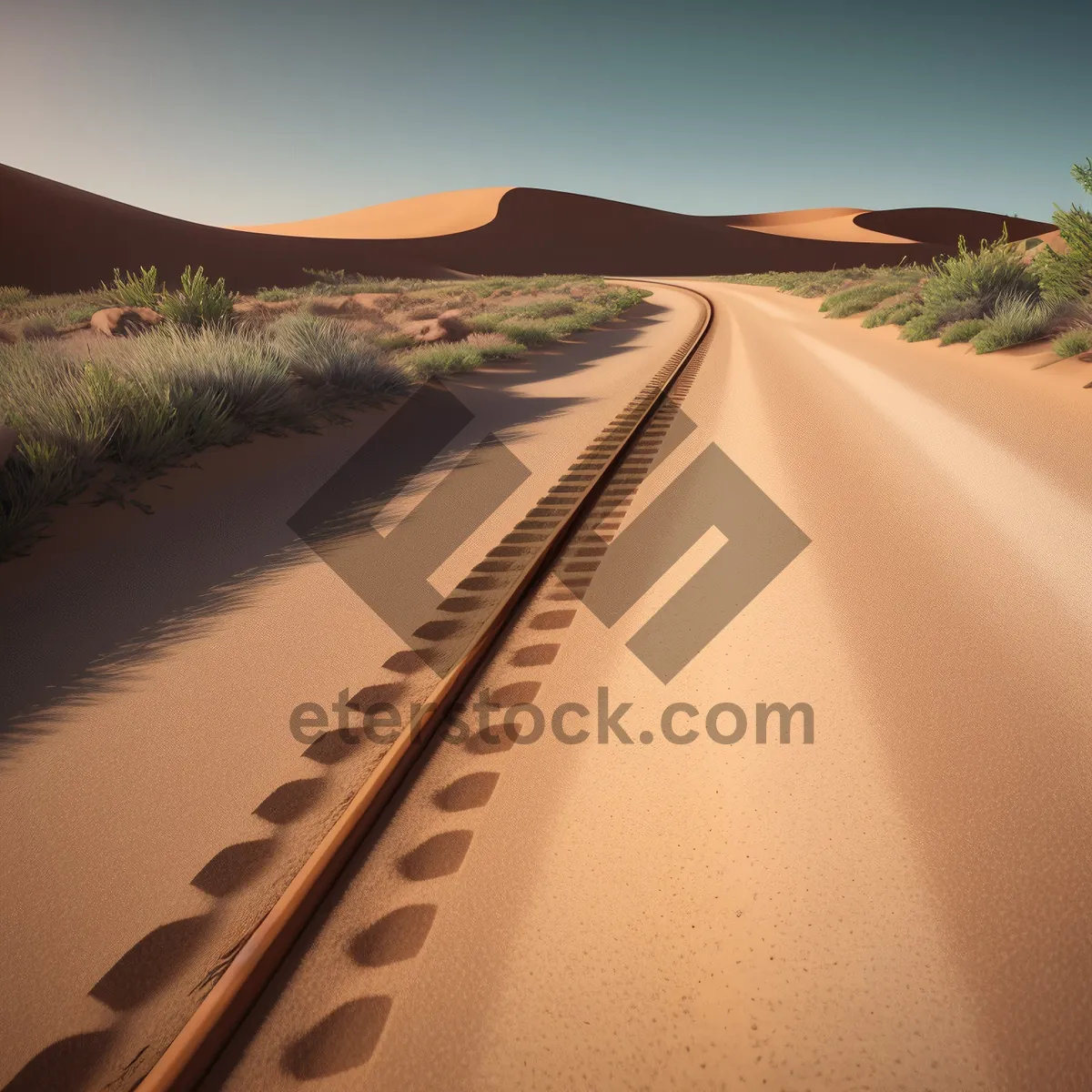 Picture of Desert Road at Sunset - Travel Adventure