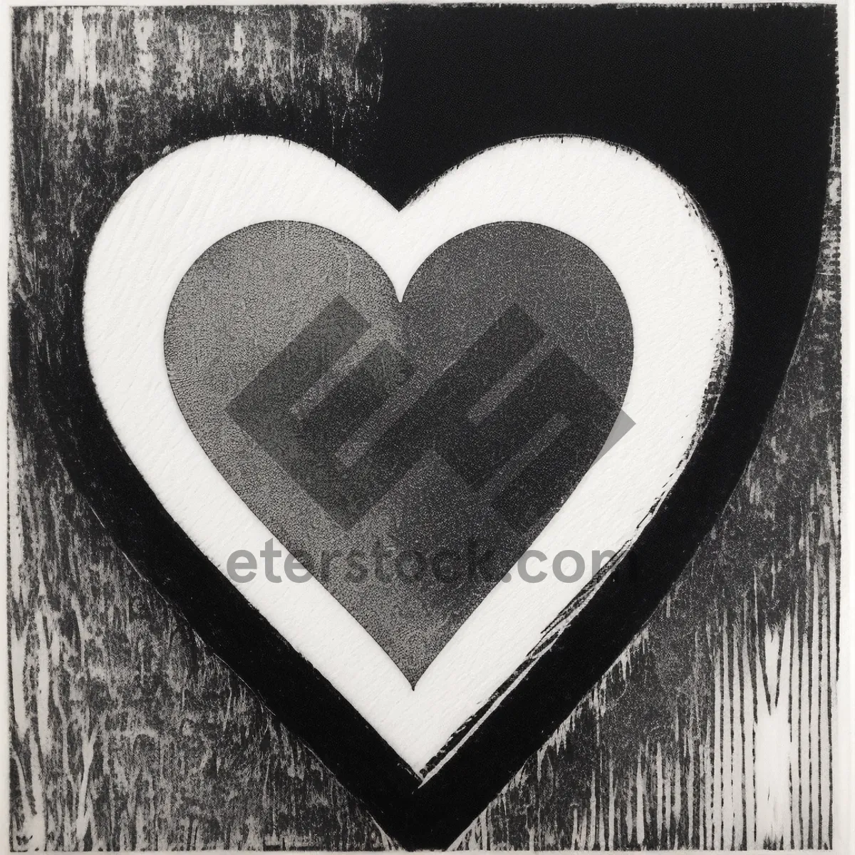 Picture of Vintage Grunge Love: Old Sign Decoration with Retro Armor Art
