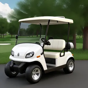 Golf Cart on the Green: Perfect for A Day on the Course