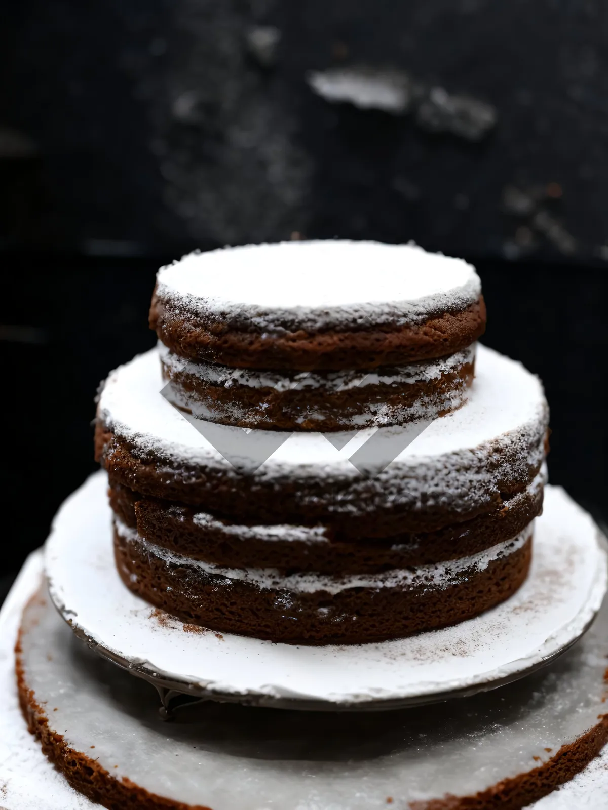 Picture of Delicious Nutty Chocolate Stack for Sweet Indulgence