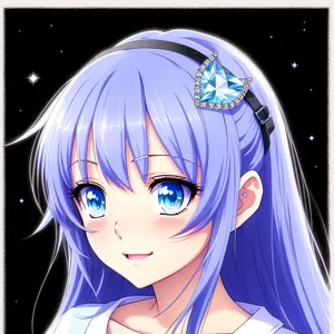 Celestial Fashion Portrait: Moon-faced Model with Artful Charm