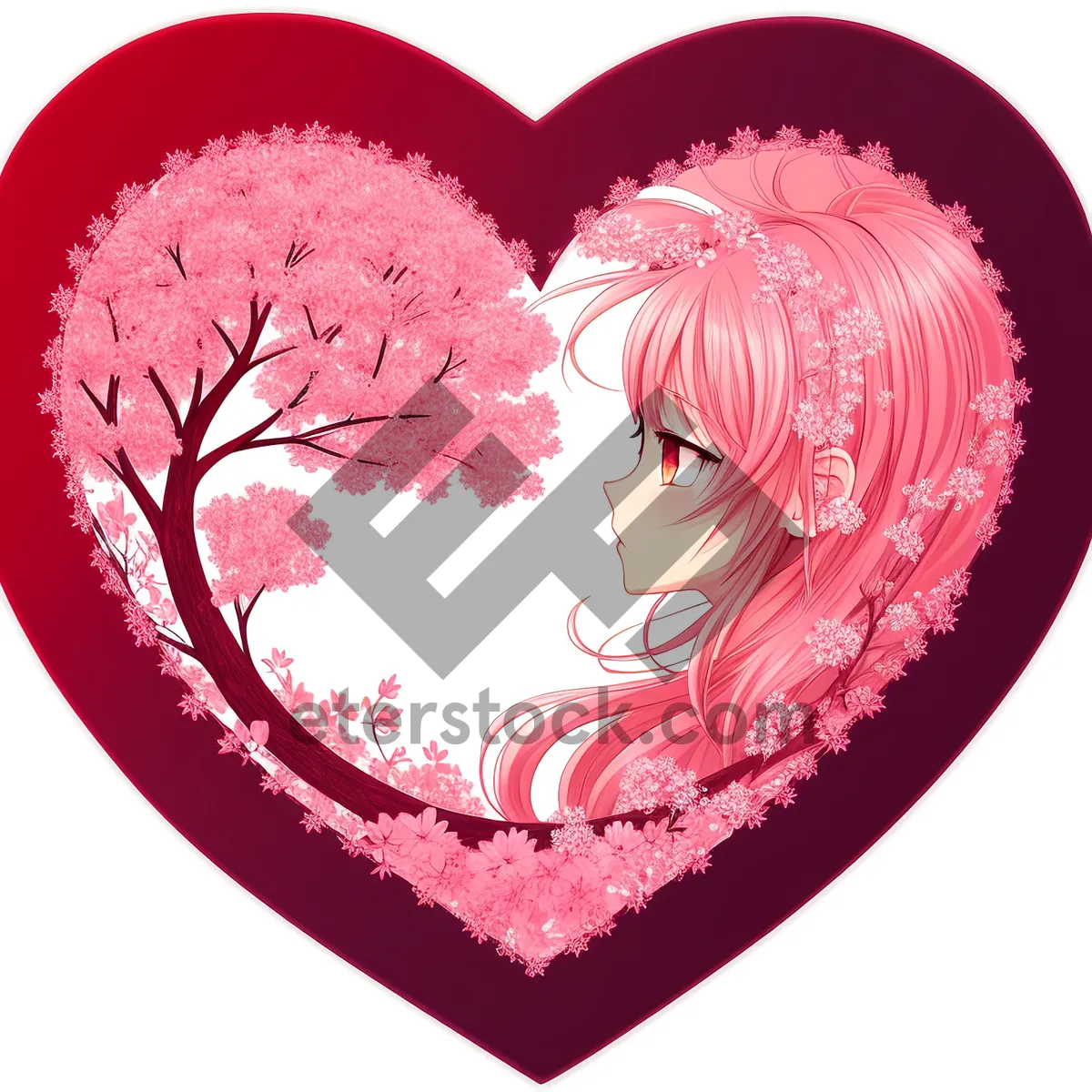 Picture of Valentine's Day Love Heart Graphic Decoration