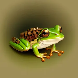 Wildlife Eye Frog – Vibrant Orange Tree Frog Peeping
