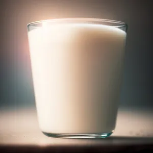 Milk-filled Cup of Delightful Morning Beverage
