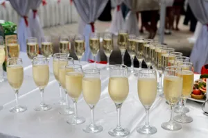 Champagne Toast at Luxury Restaurant Party