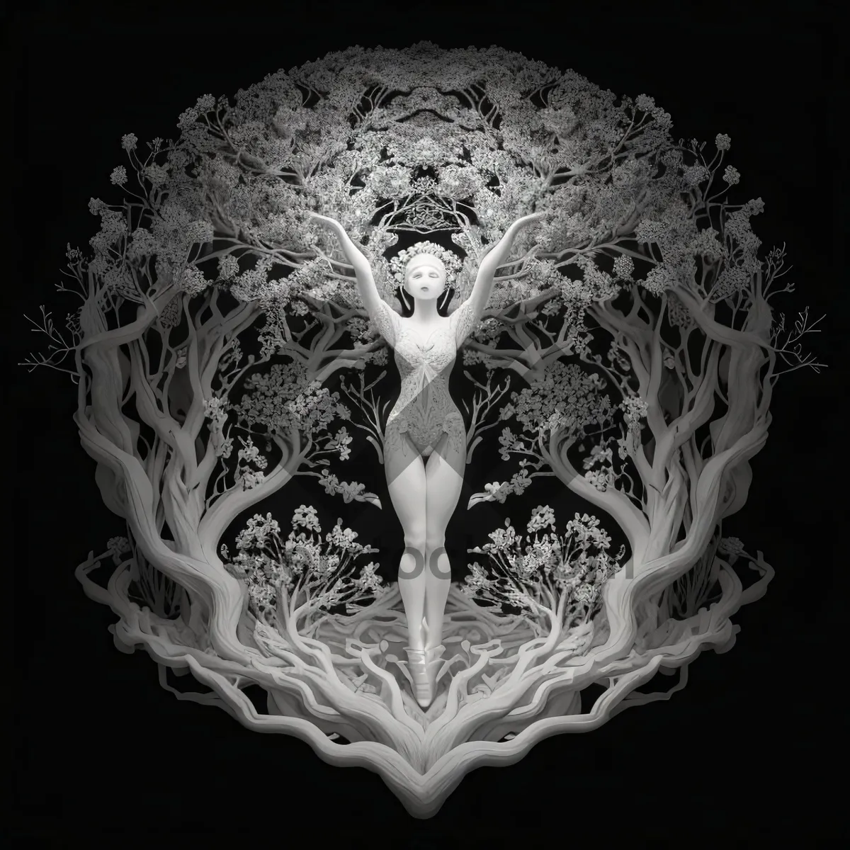 Picture of Black Lace Herb Cabbage Artwork