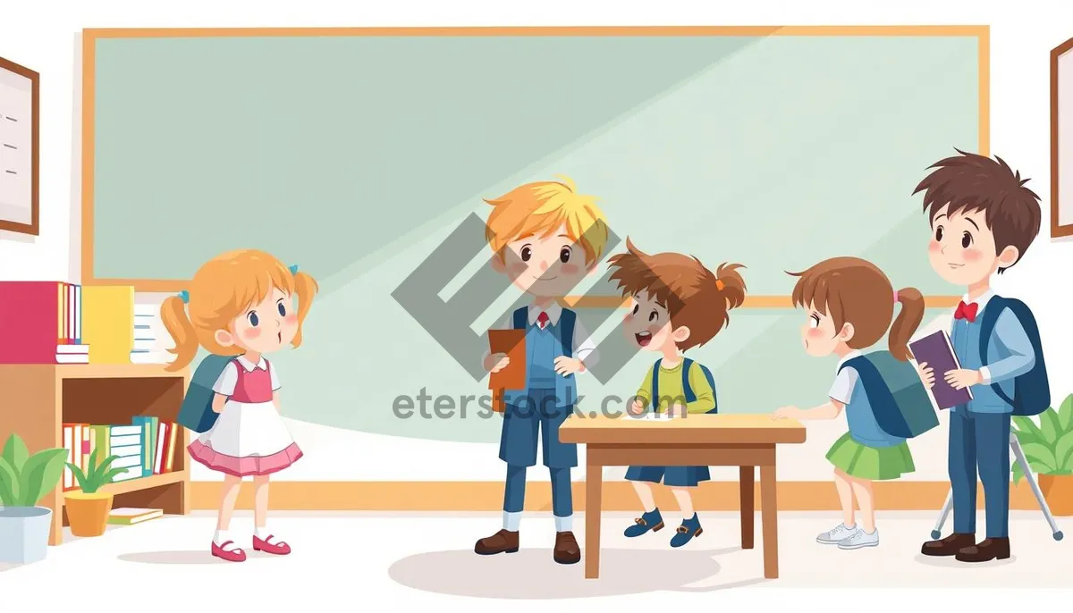 Picture of Fun cartoon clipart of a schoolboy