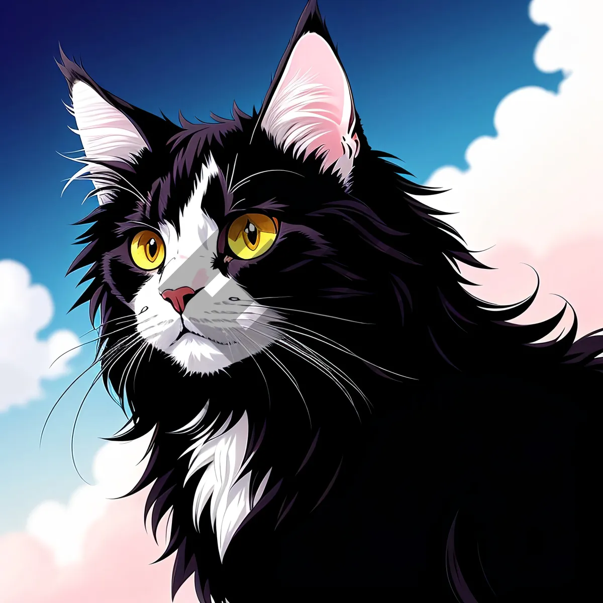 Picture of Fluffy feline with adorable whiskers