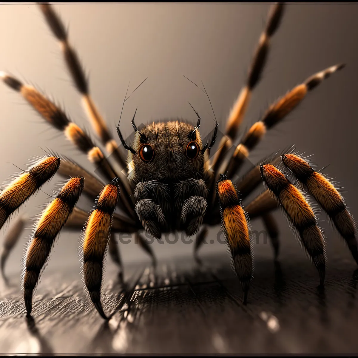 Picture of Creepy Arachnid: Barn Spider in Close Detail