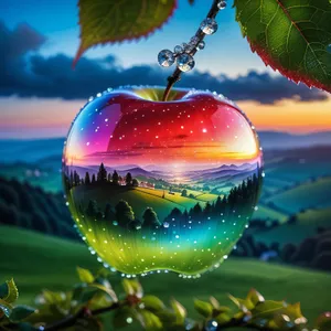 Red Delicious Apple Cap Holiday Decoration.