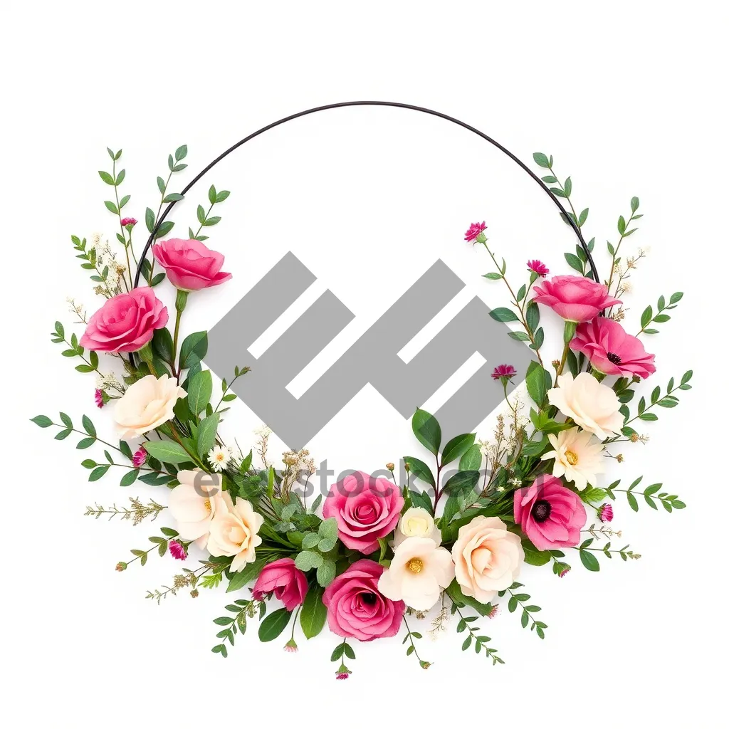 Picture of Floral Silhouette Ornate Decorative Wallpaper Design